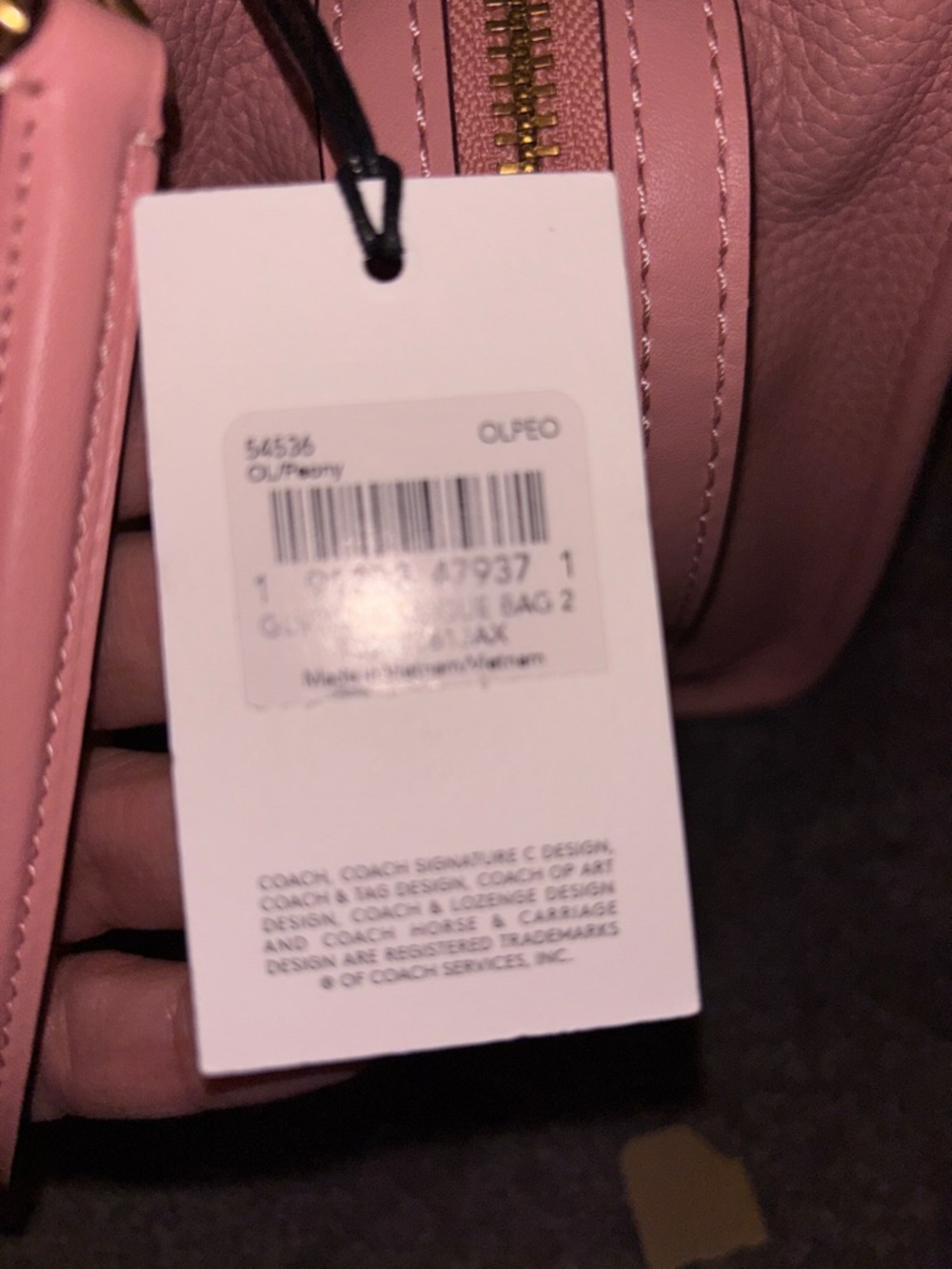 Coach Rogue Pink Pebbled Leather Mini Satchel with Gold Hardware - Picture 3 of 12